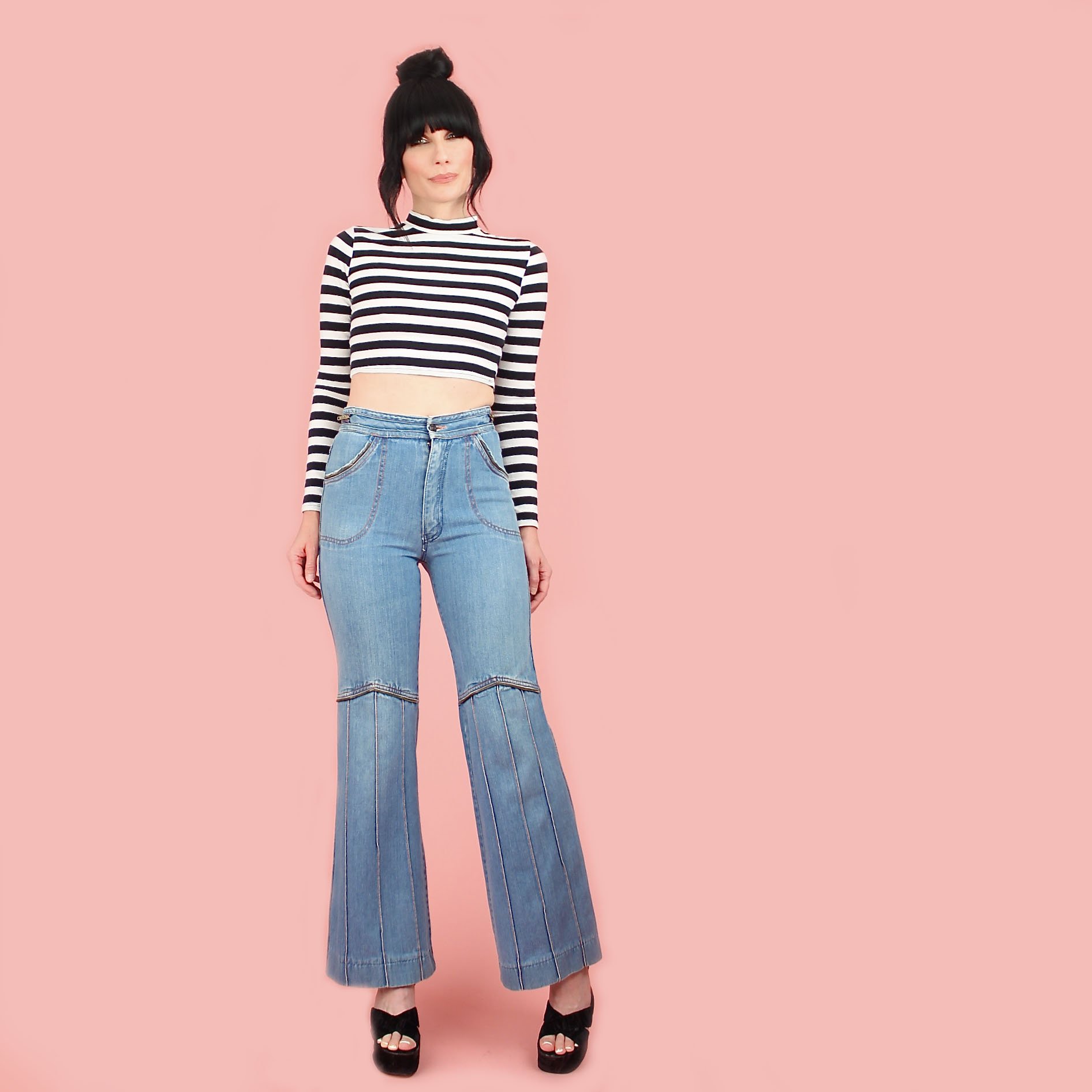 Faded Glory RARE Zipper Jeans // Bell Bottoms — Hellhound Faded Glory RARE Zipper Jeans // Bell Bottoms — Hellhound
